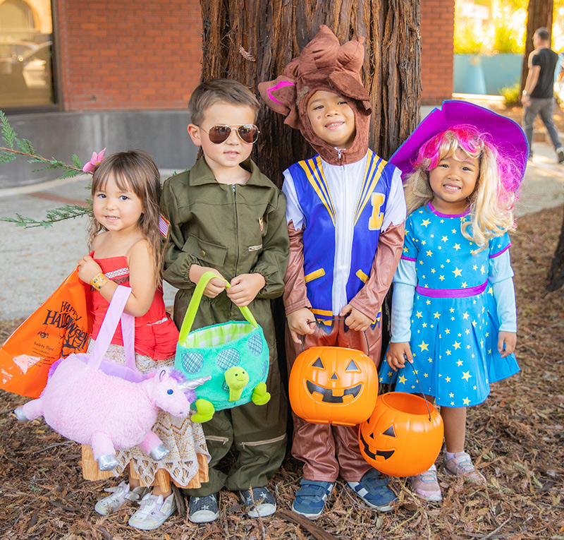 kids dressed for halloween in Walnut Creek