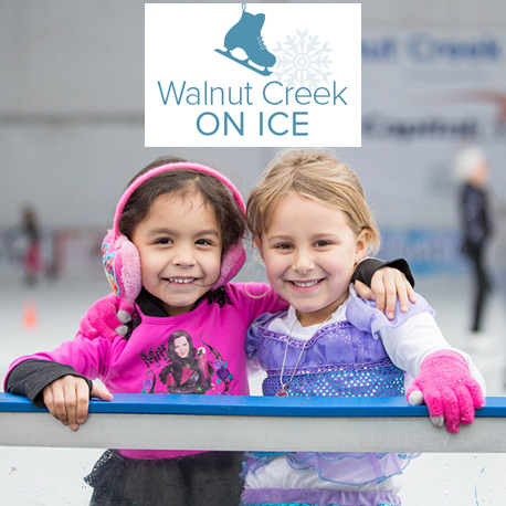 Walnut Creek on Ice photo of two girls skating