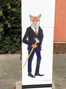 utility box in walnut creek with fox painted on it